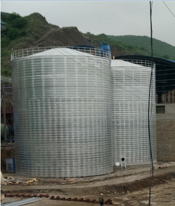 建始粮食钢板仓的安装全过程不用热焊接